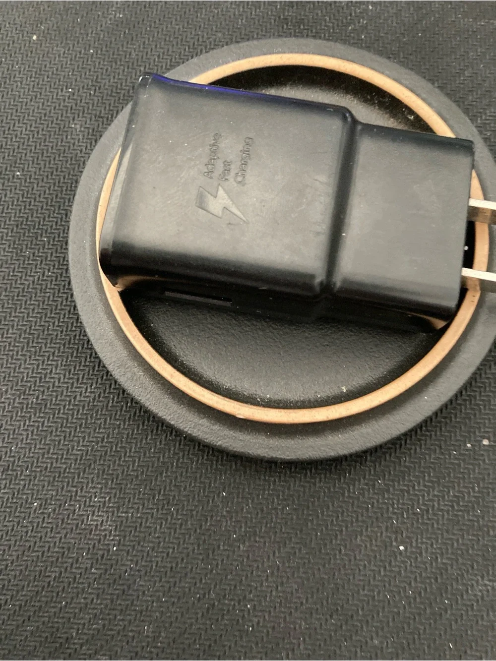 Universal Black Wireless Charging Pad with Fast-Charge Wall Adapter